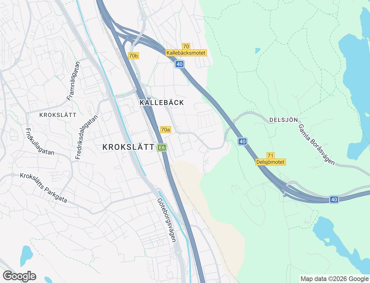 Karta över Kallebäcks Torggata 12 i 77 Göteborg
