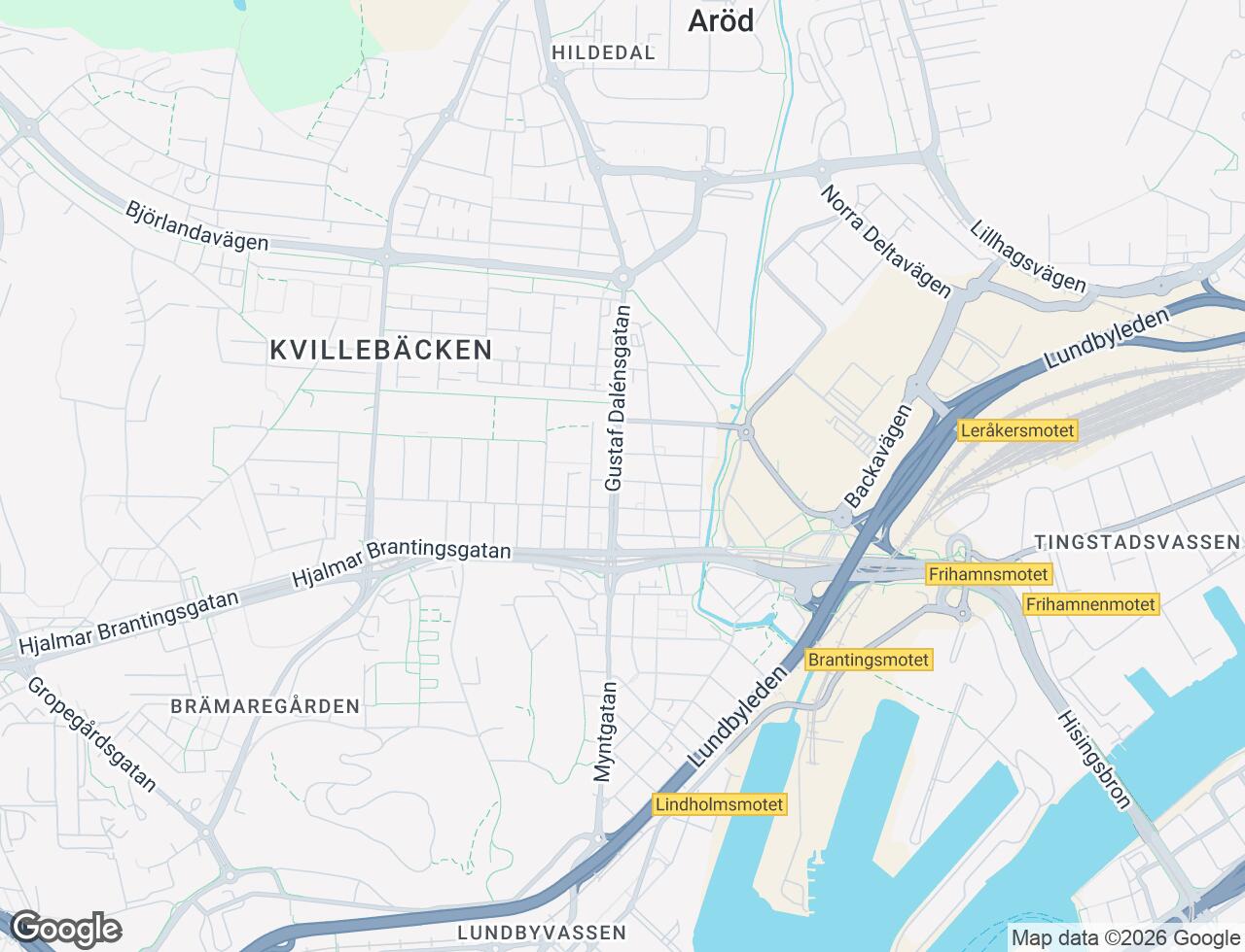 Karta över Gustaf Dalénsgatan 7B i 23 Göteborg