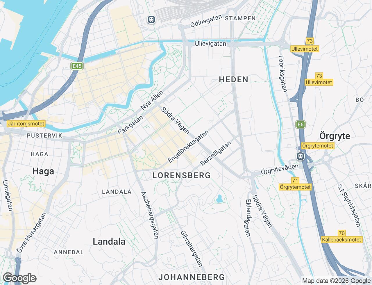 Karta över Lorensbergsgatan 18 i 36 Göteborg