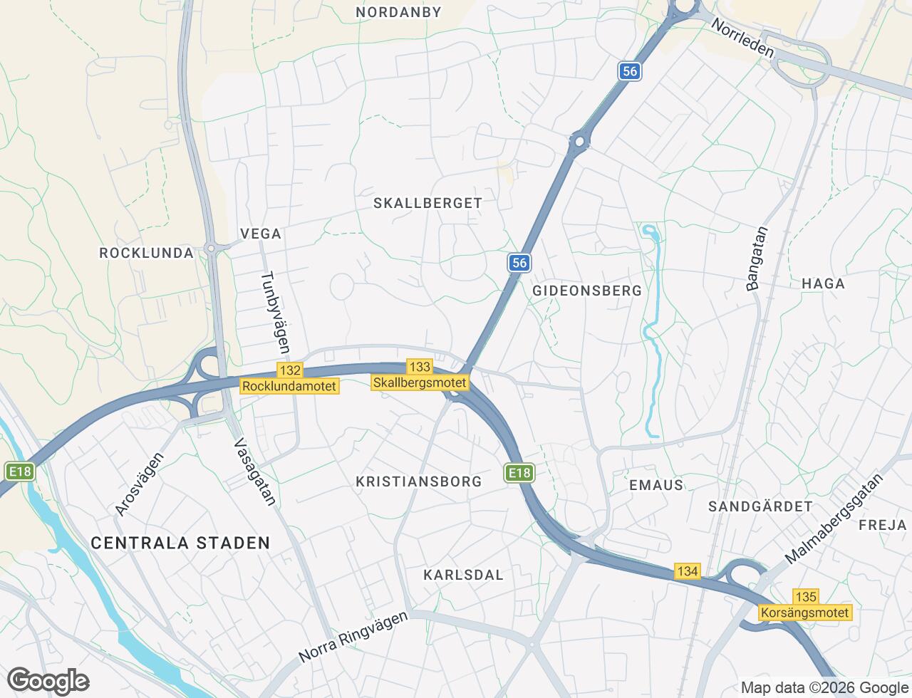 Karta över Skallbergsgatan 2A i 21 Västerås