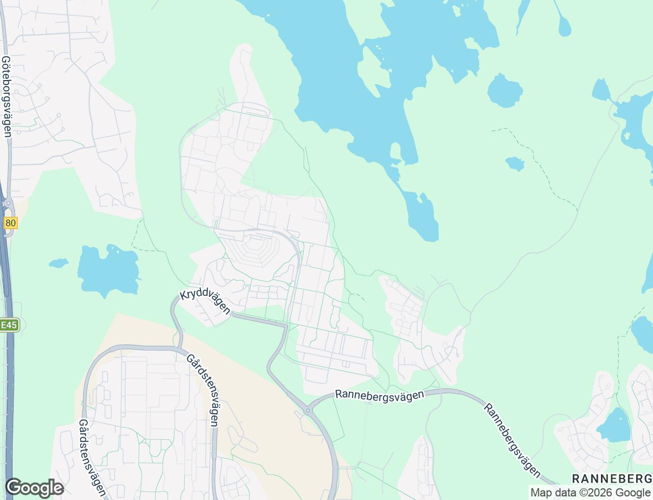 Karta över Senapsgatan 8 i 43 Angered
