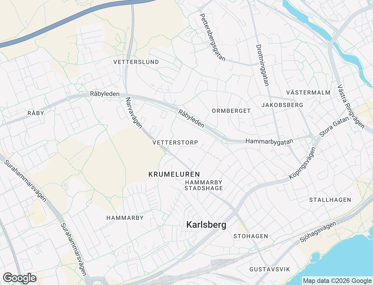Karta över Karlavagnsgatan 8 i 68 Västerås