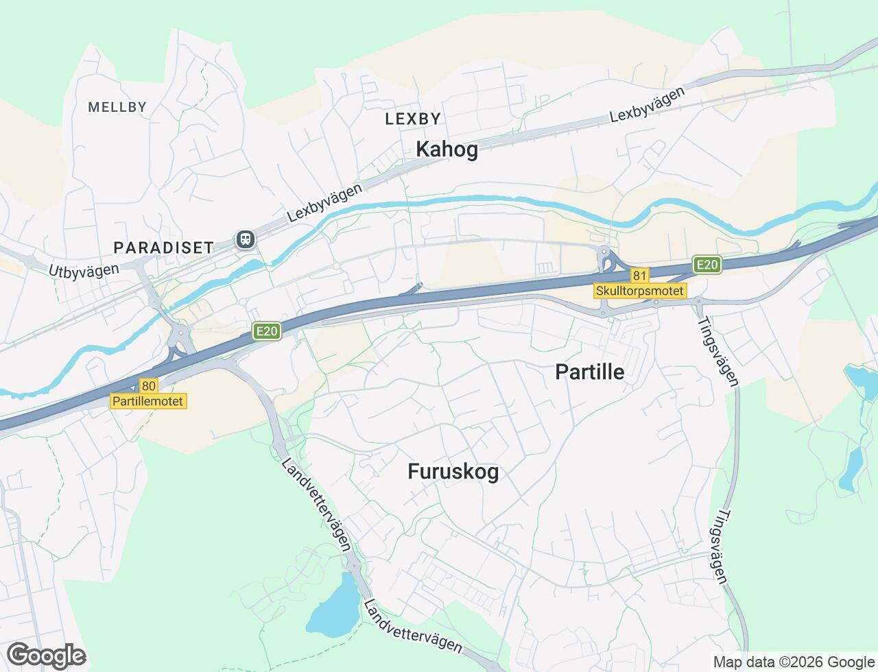 Karta över Oluff Nilssons väg 6 i 36 Partille