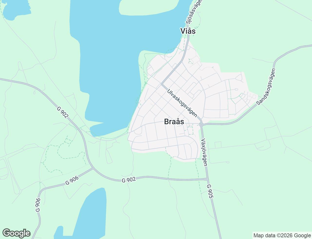 Karta över Parkgatan 2 i 41 Braås