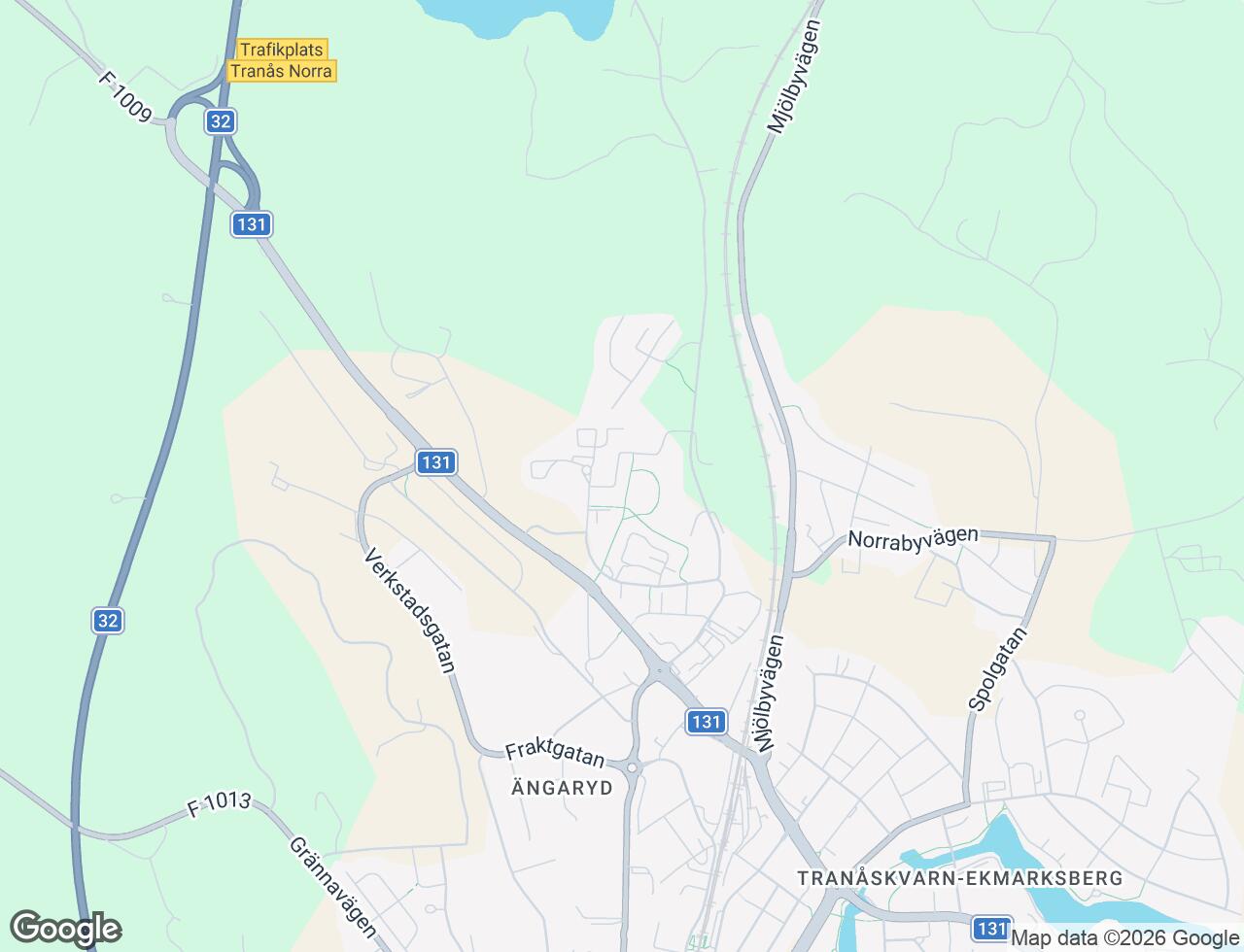 Karta över Beckhemsvägen 18 i 42 Tranås