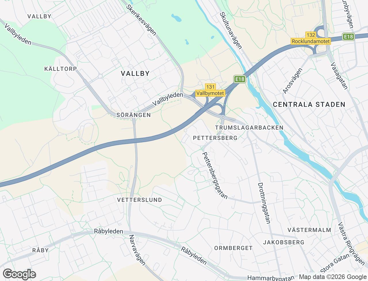Karta över Jakobsgatan 83 i 64 Västerås