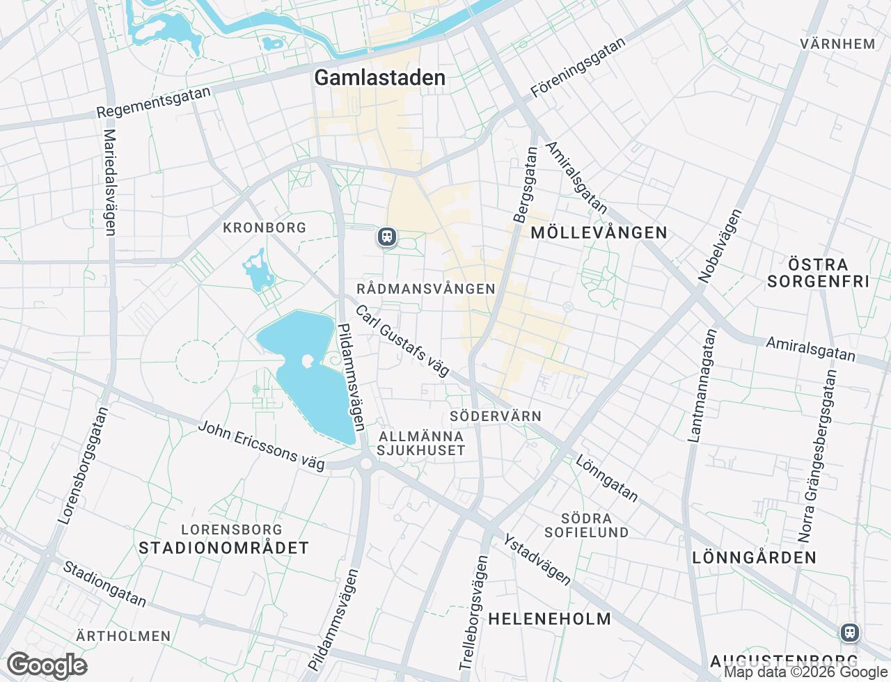 Karta över Slöjdgatan 8B i 21 Malmö
