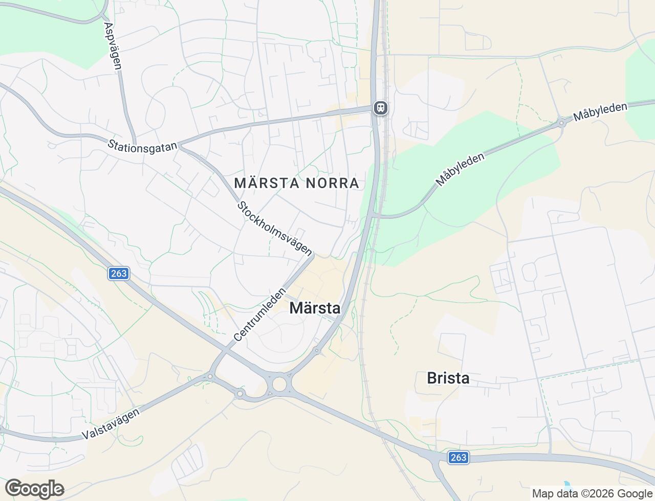 Karta över Södergatan 1E i 34 Märsta