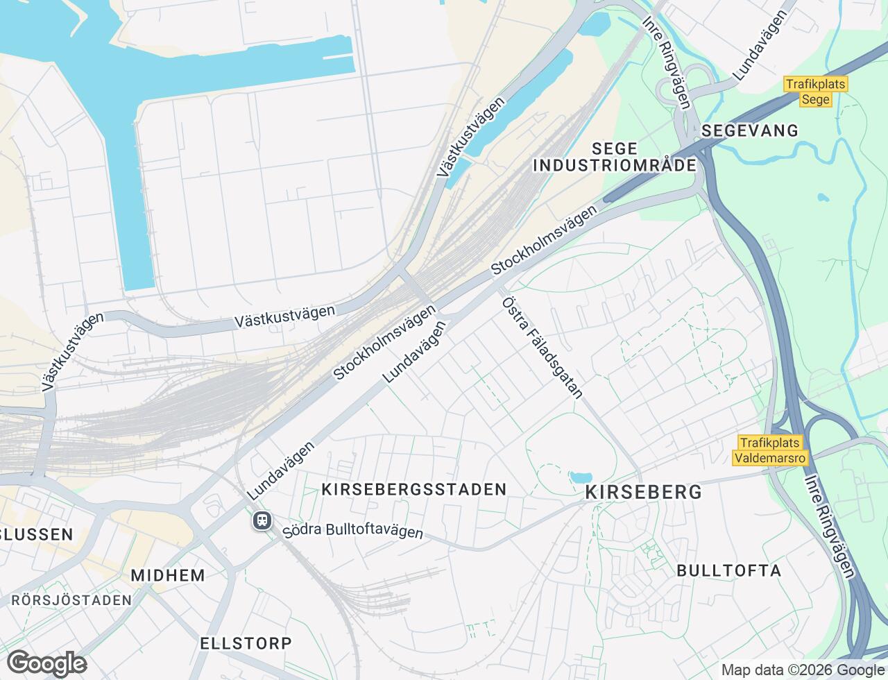 Karta över Norra Rostorpsgatan 1A i 24 Malmö