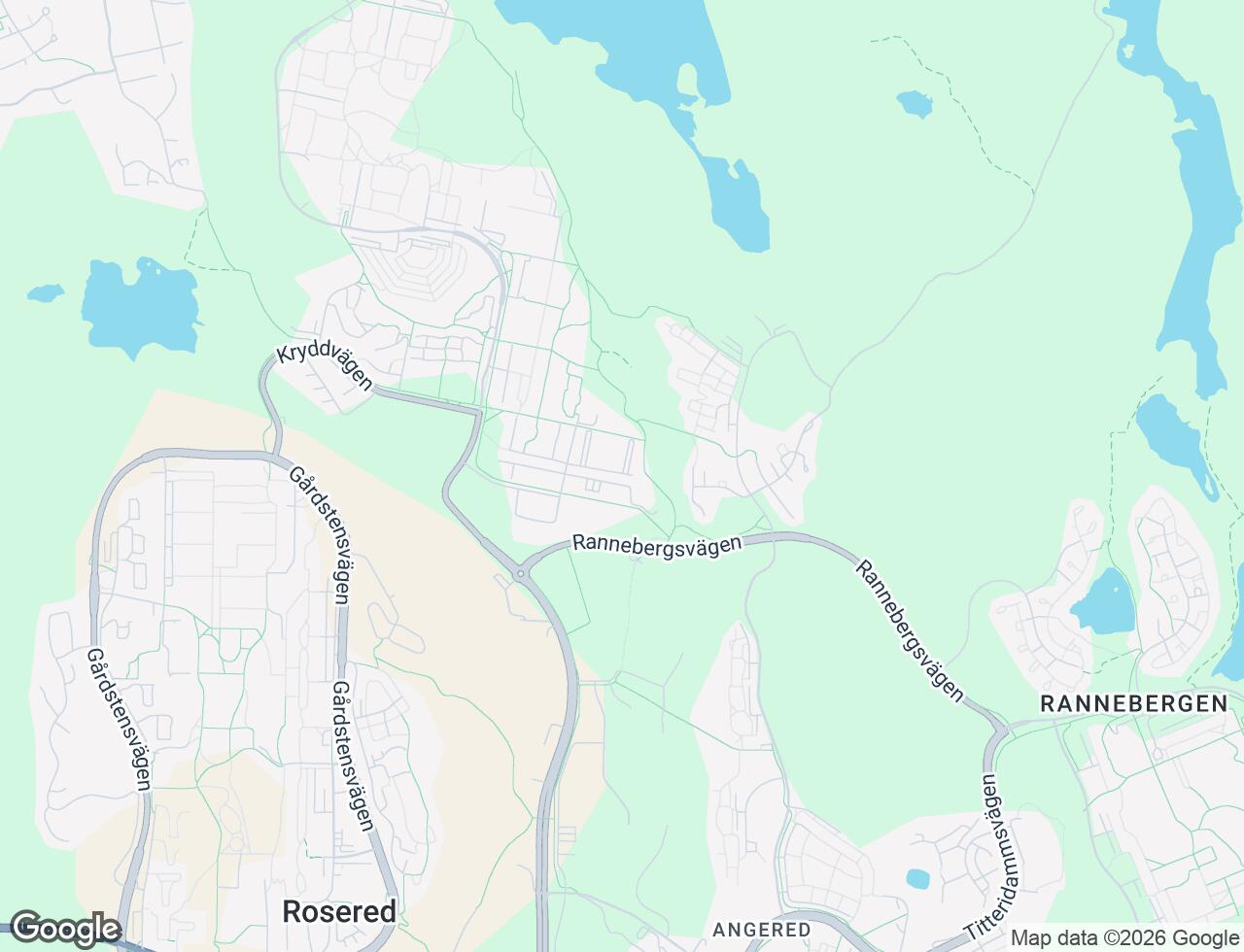 Karta över Kummingatan 100 i 43 Angered