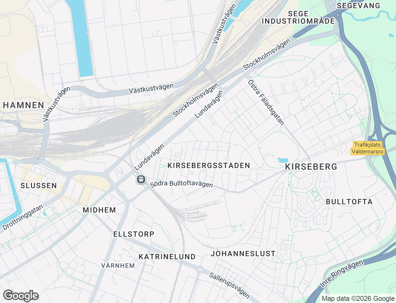 Karta över Floragatan 15A i 21 Malmö
