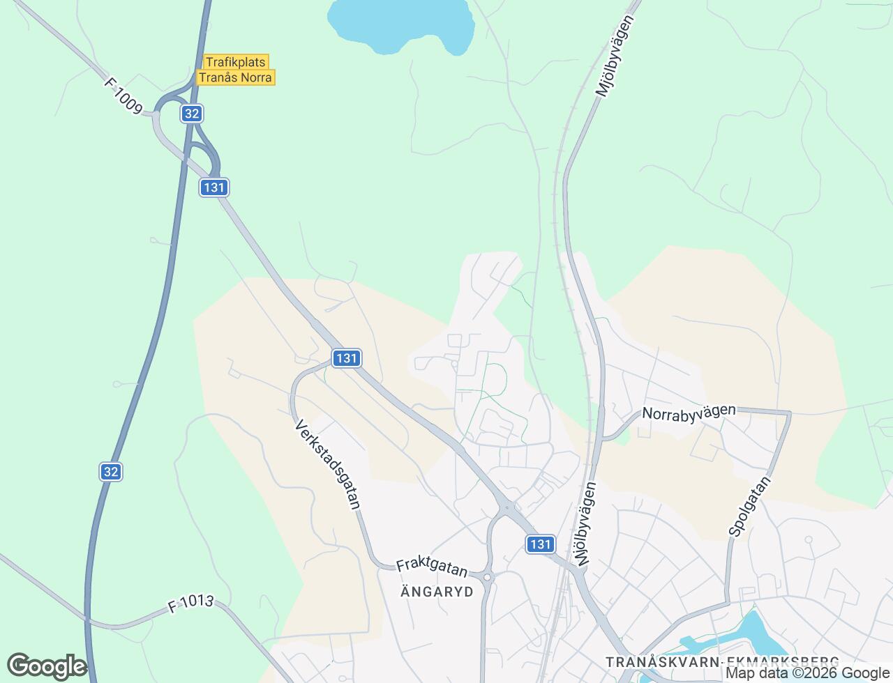 Karta över Beckhemsvägen 31 i 42 Tranås