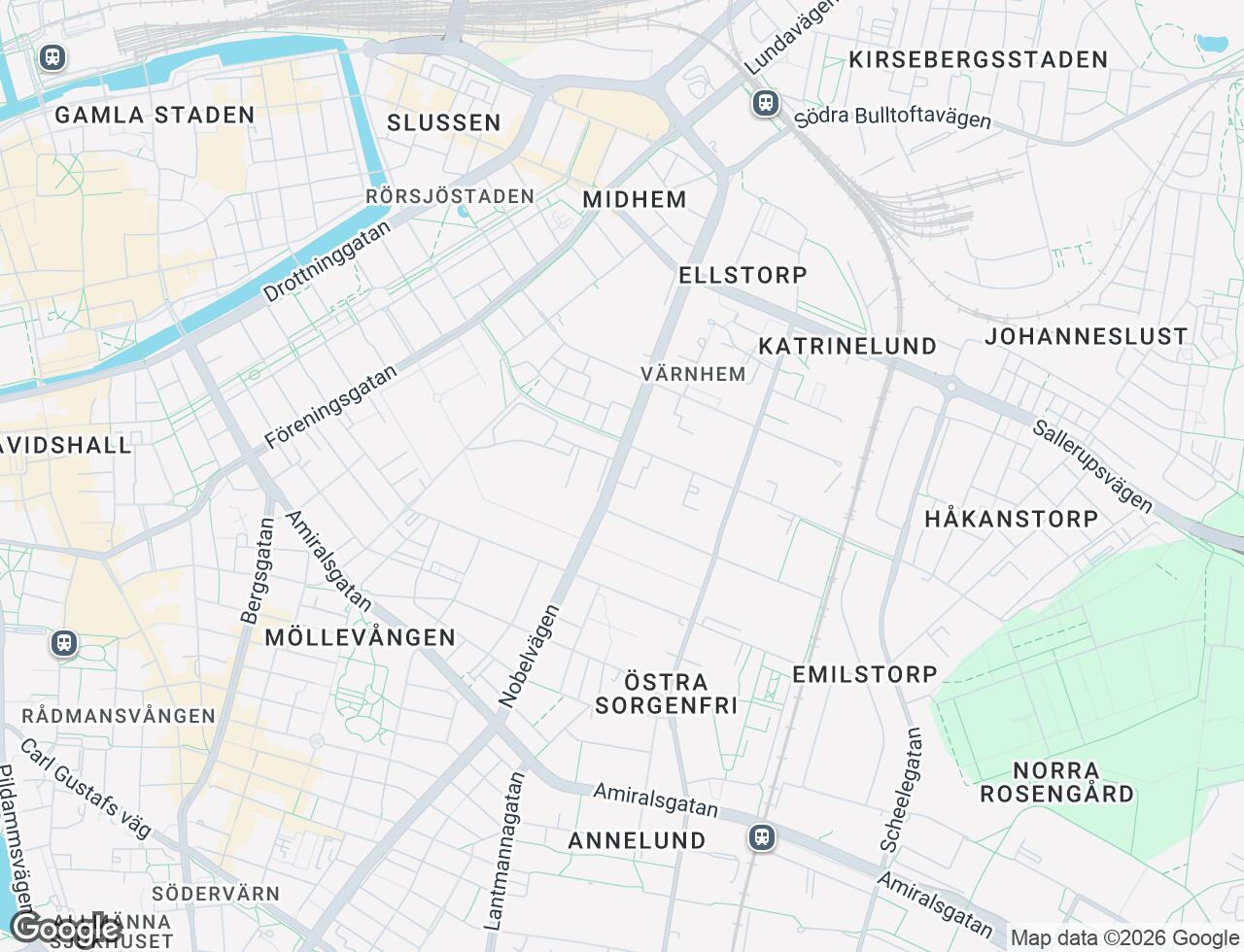 Karta över Anna Stenbergs gata 1A i 53 Malmö