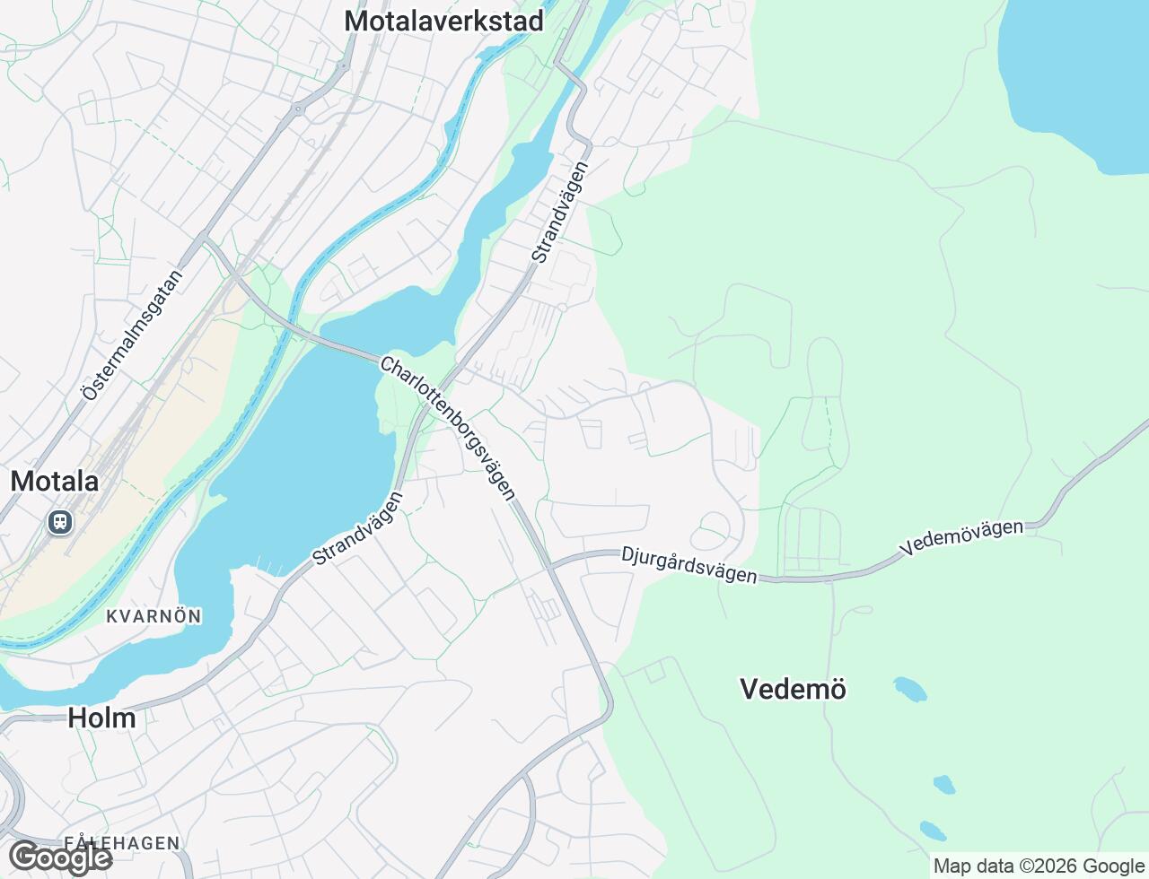 Karta över Lustigkullevägen 22B i 47 Motala