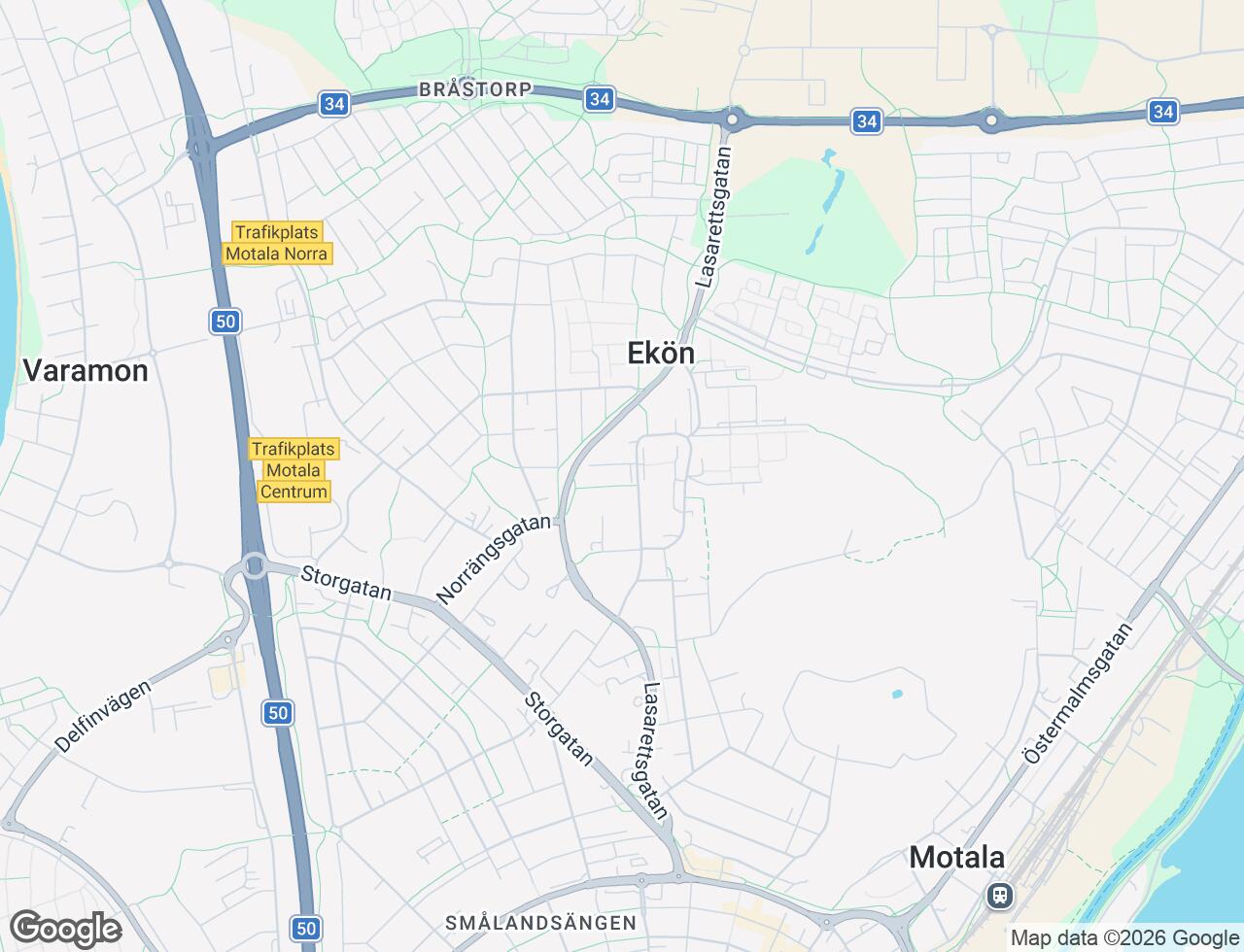 Karta över Ulaxgatan 59O i 54 Motala