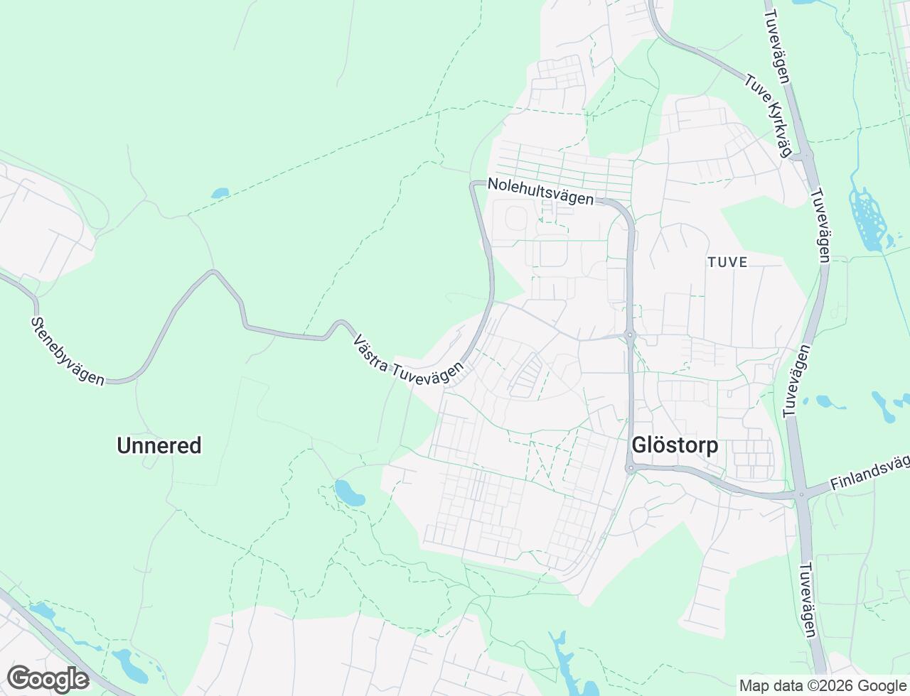 Karta över Glöstorps Röseväg 11 i 45 Göteborg