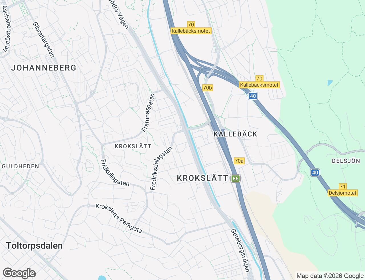 Karta över Nordgårdsgatan 6 i 85 Göteborg