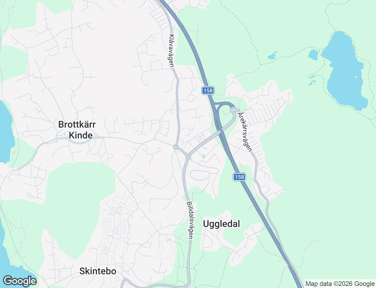 Karta över Ängsäters Gränd 1 i 57 Hovås