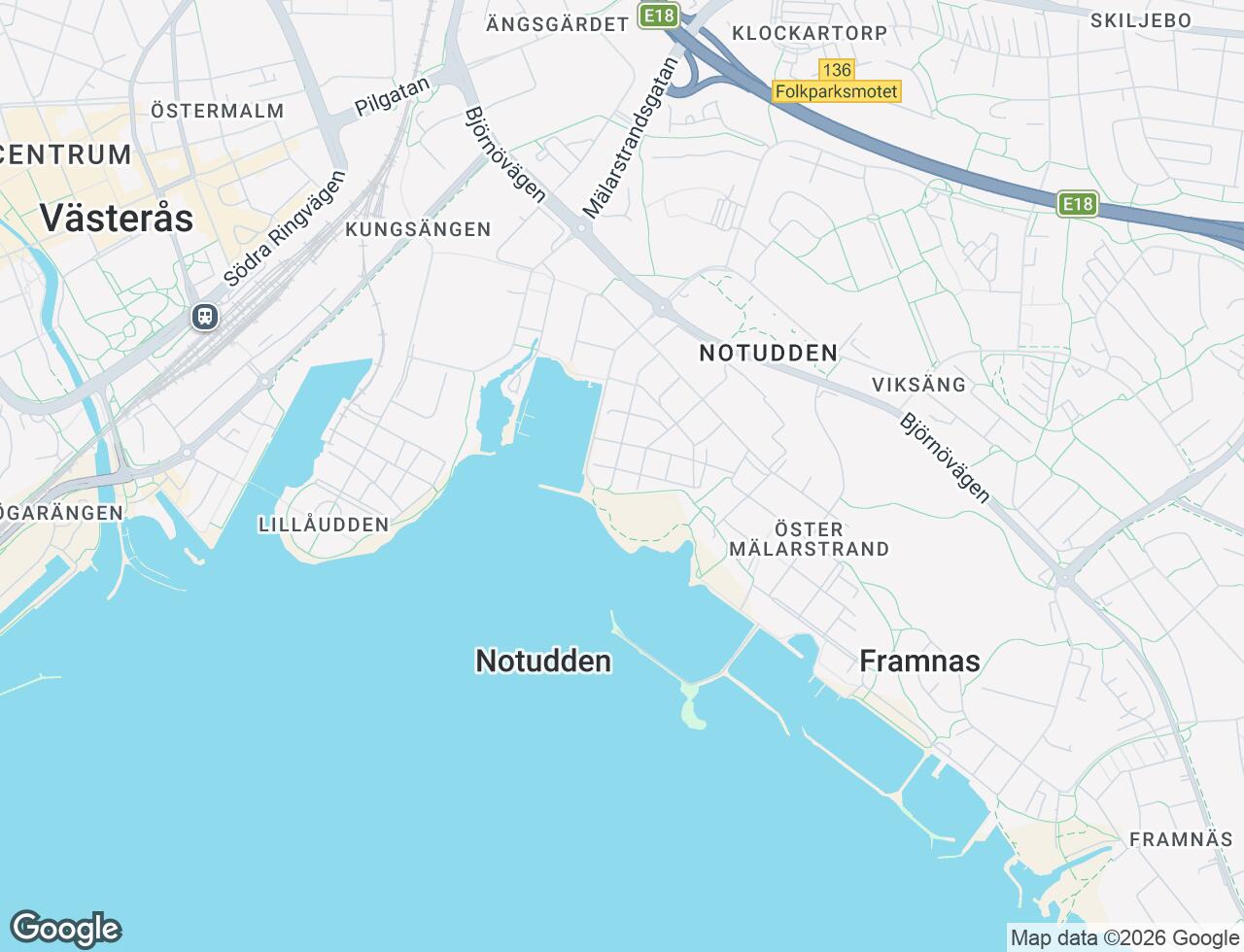 Karta över Havsfrugatan 6 i 58 Västerås