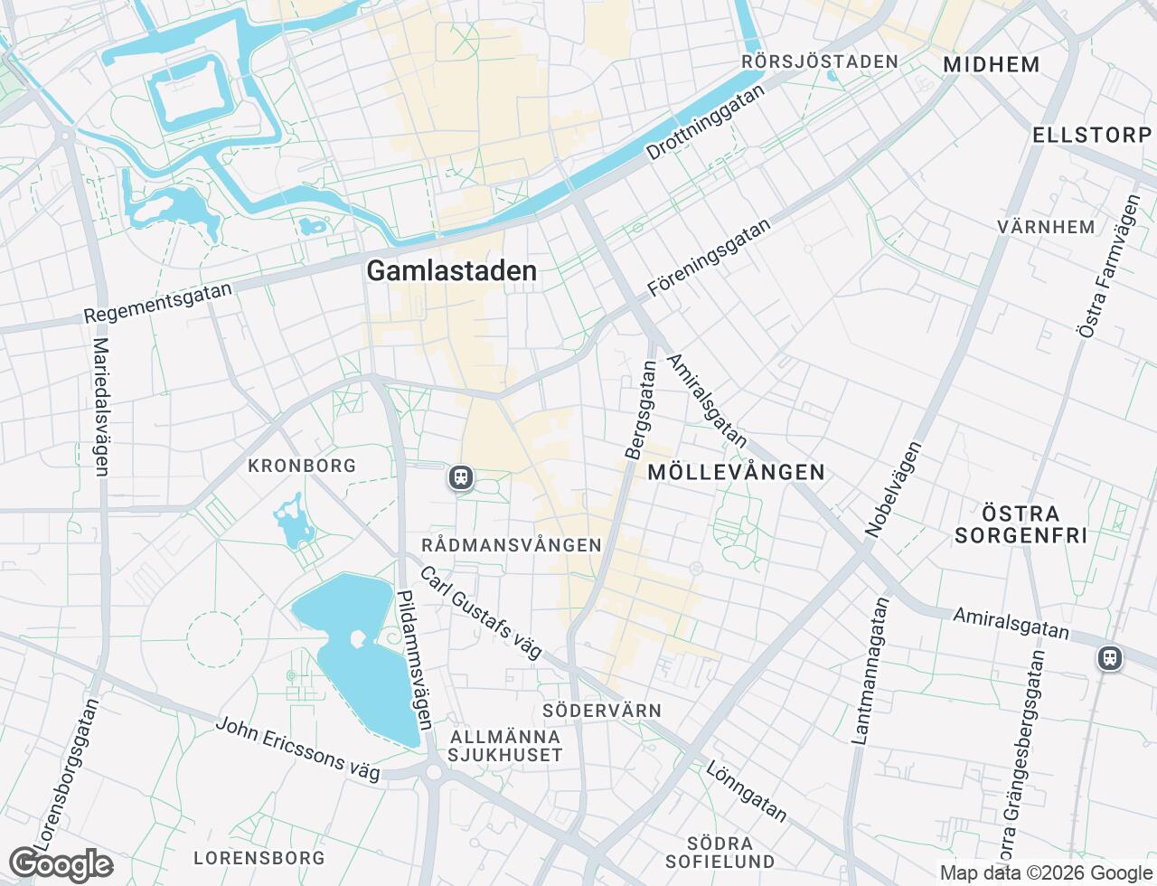 Karta över Norra Skolgatan 23 i 52 Malmö