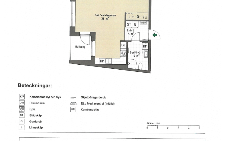 Lägenhet 1 rok på Nedre Rådmansgatan 8