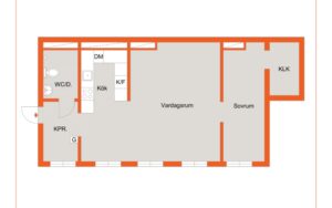 Lägenhet 2 rok på Åsbogatan 3, Borås