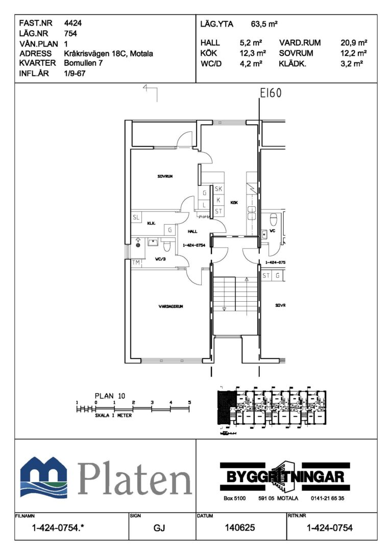 Lägenhet 2 rok på Kråkrisvägen 18 C