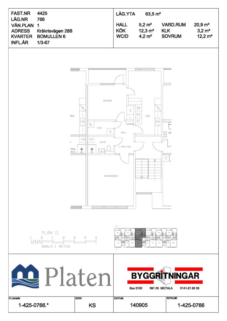 Lägenhet 2 rok på Kråkrisvägen 28 B