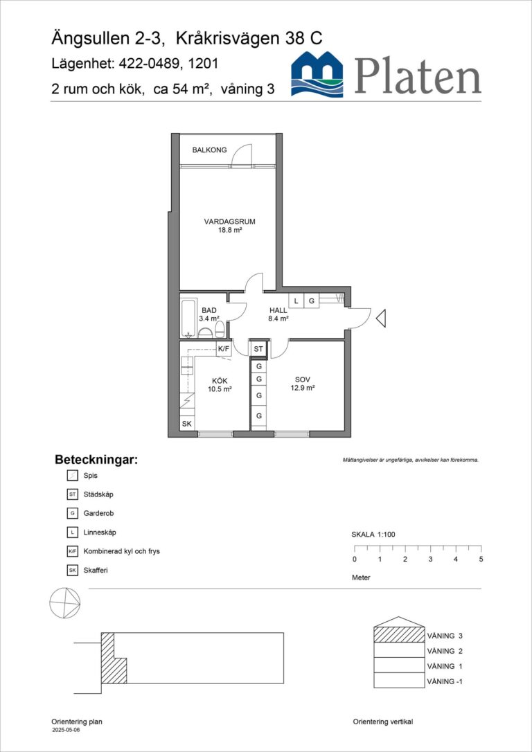 Lägenhet 2 rok på Kråkrisvägen 38 C