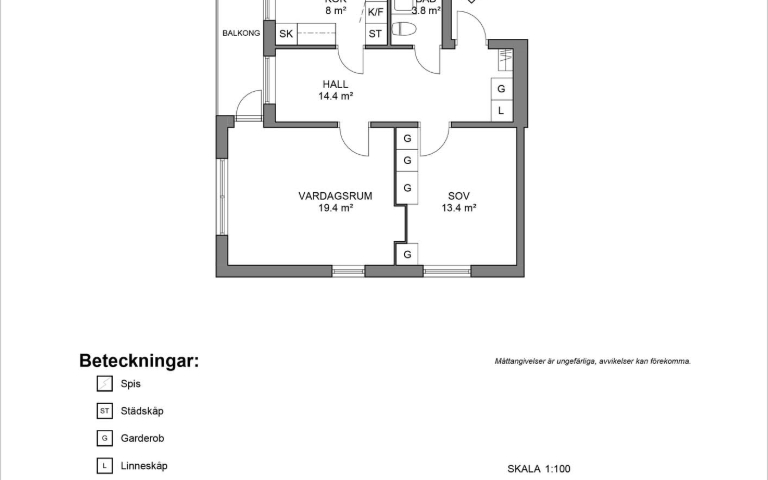 Lägenhet 2 rok på Kråkrisvägen 4