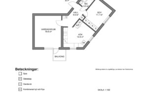 Lägenhet 2 rok på Luxorgatan 6 B