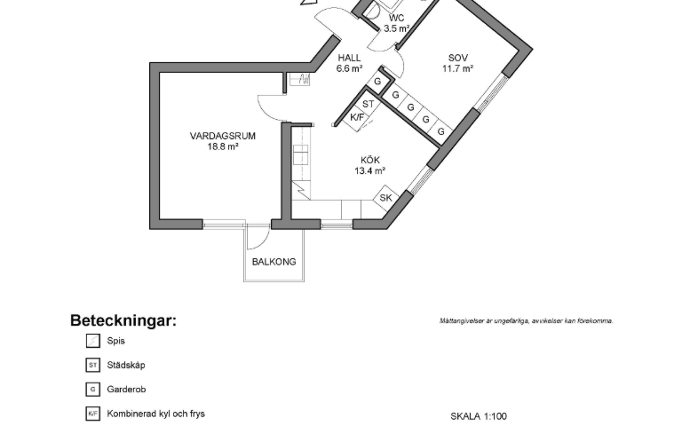 Lägenhet 2 rok på Luxorgatan 6 B