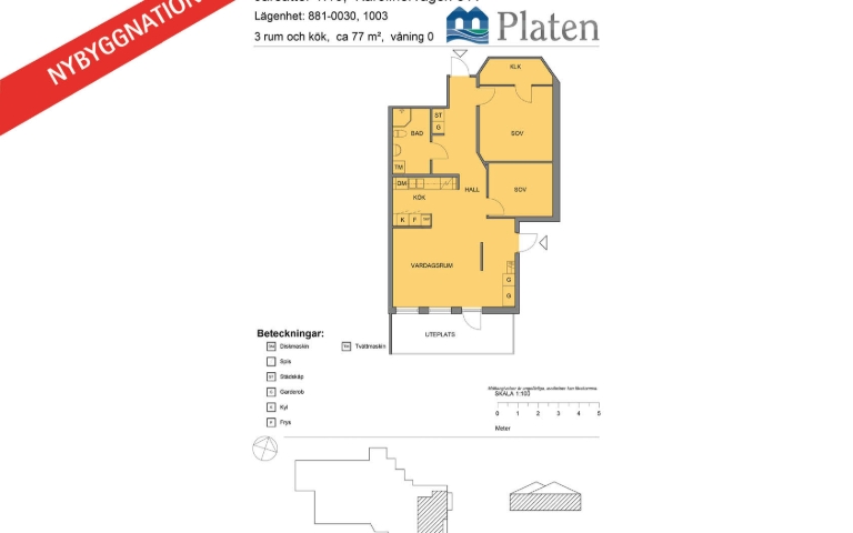 Lägenhet 3 rok på Karolinervägen 8 B, Motala