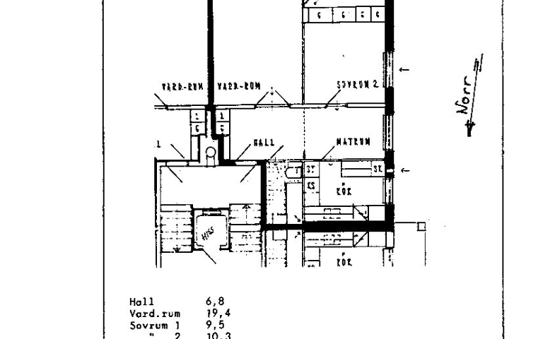 Lägenhet 3 rok på Kråkrisvägen 2