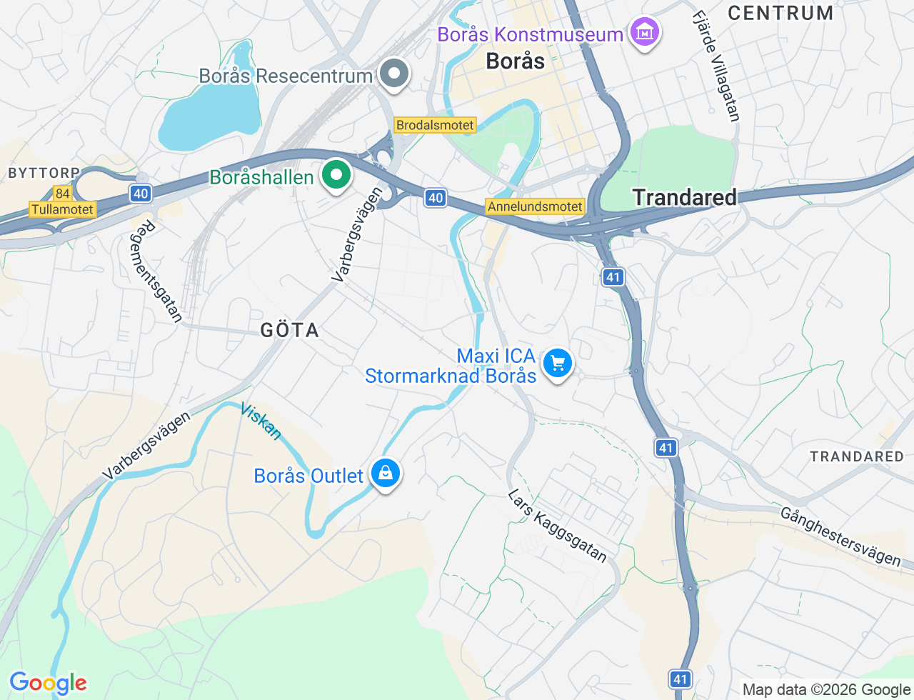 Karta över Alvestagatan 24 i 33 Borås