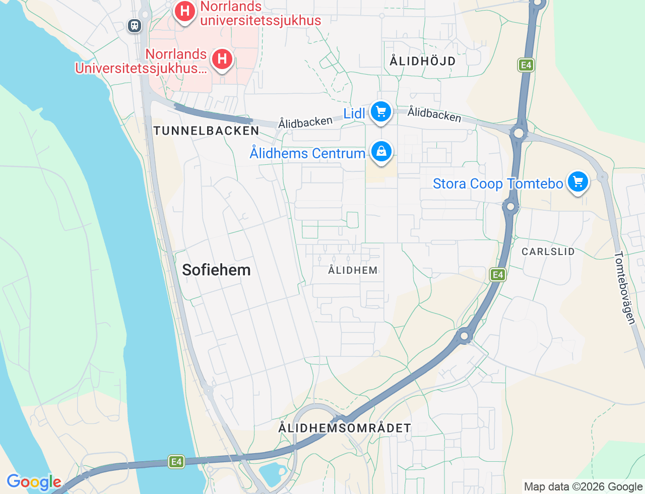 Karta över Biologigränd 14 i 32 Umeå