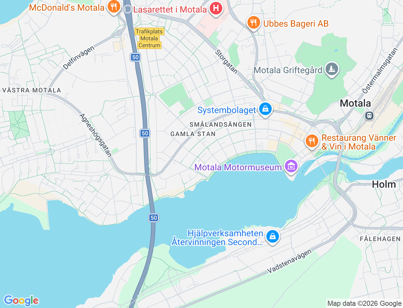 Karta över Bispmotalagatan 33C i 30 Motala