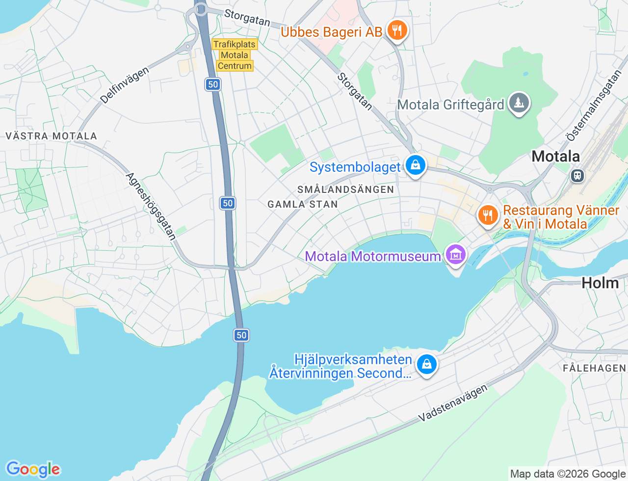Karta över Bispmotalagatan 33F i 30 Motala
