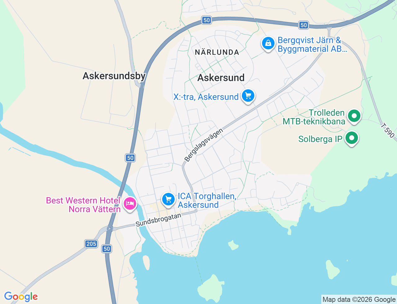 Karta över Borgmästargatan 1 i 31 Askersund