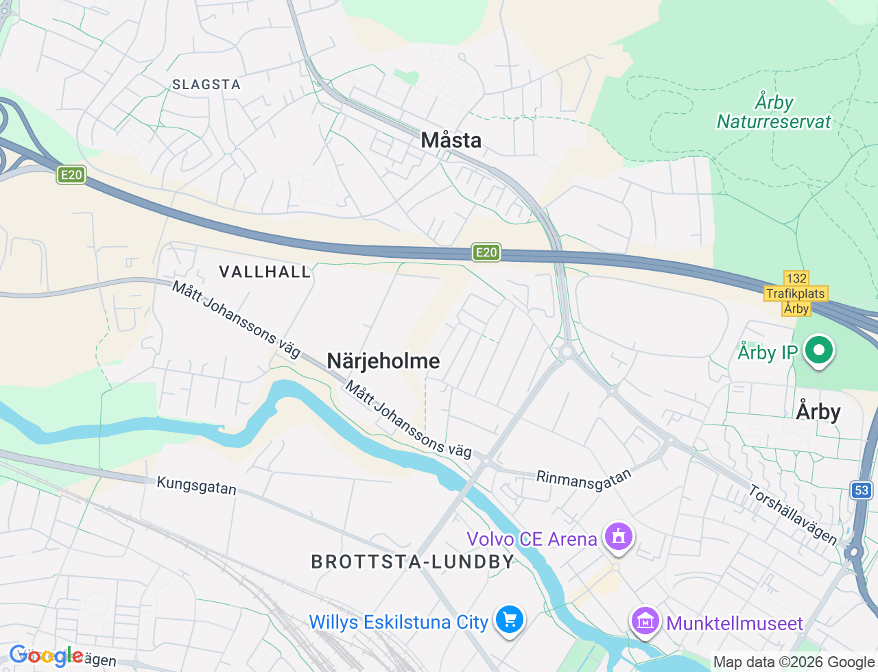 Karta över Boställsgatan 7B i 46 Eskilstuna
