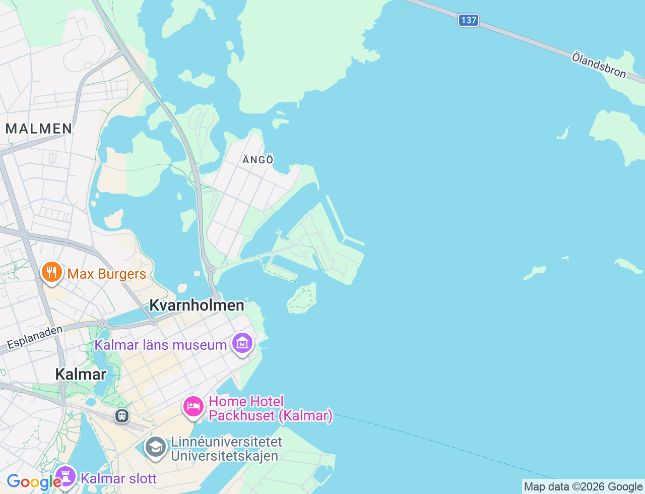 Karta över Bredbandet 8 i 51 Kalmar