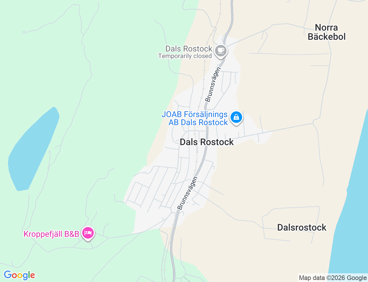 Karta över Bringsrovägen 36 i 50 Dals Rostock