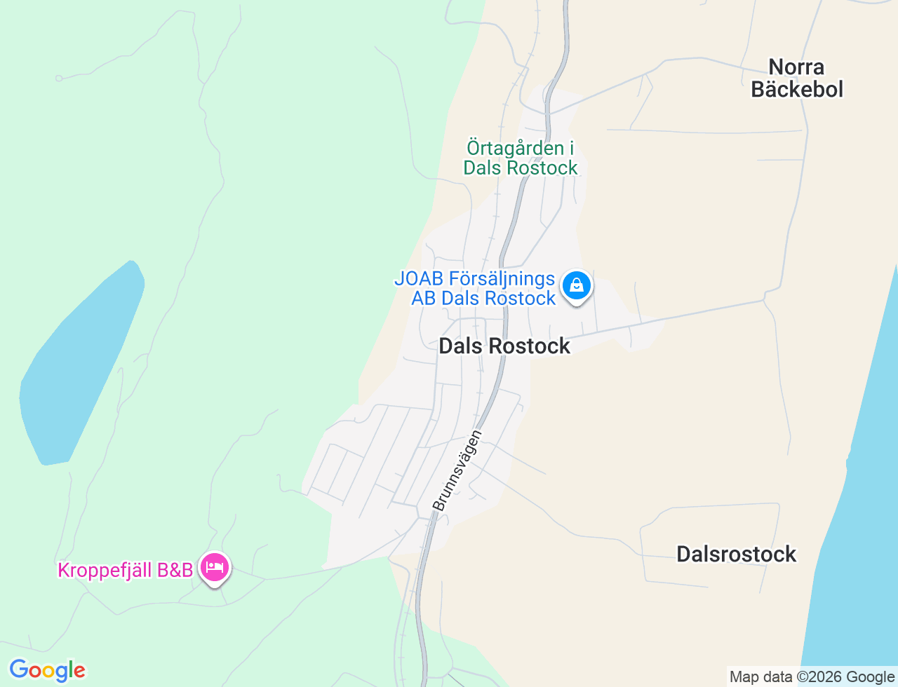 Karta över Bringsrovägen 36 i 50 Dals Rostock