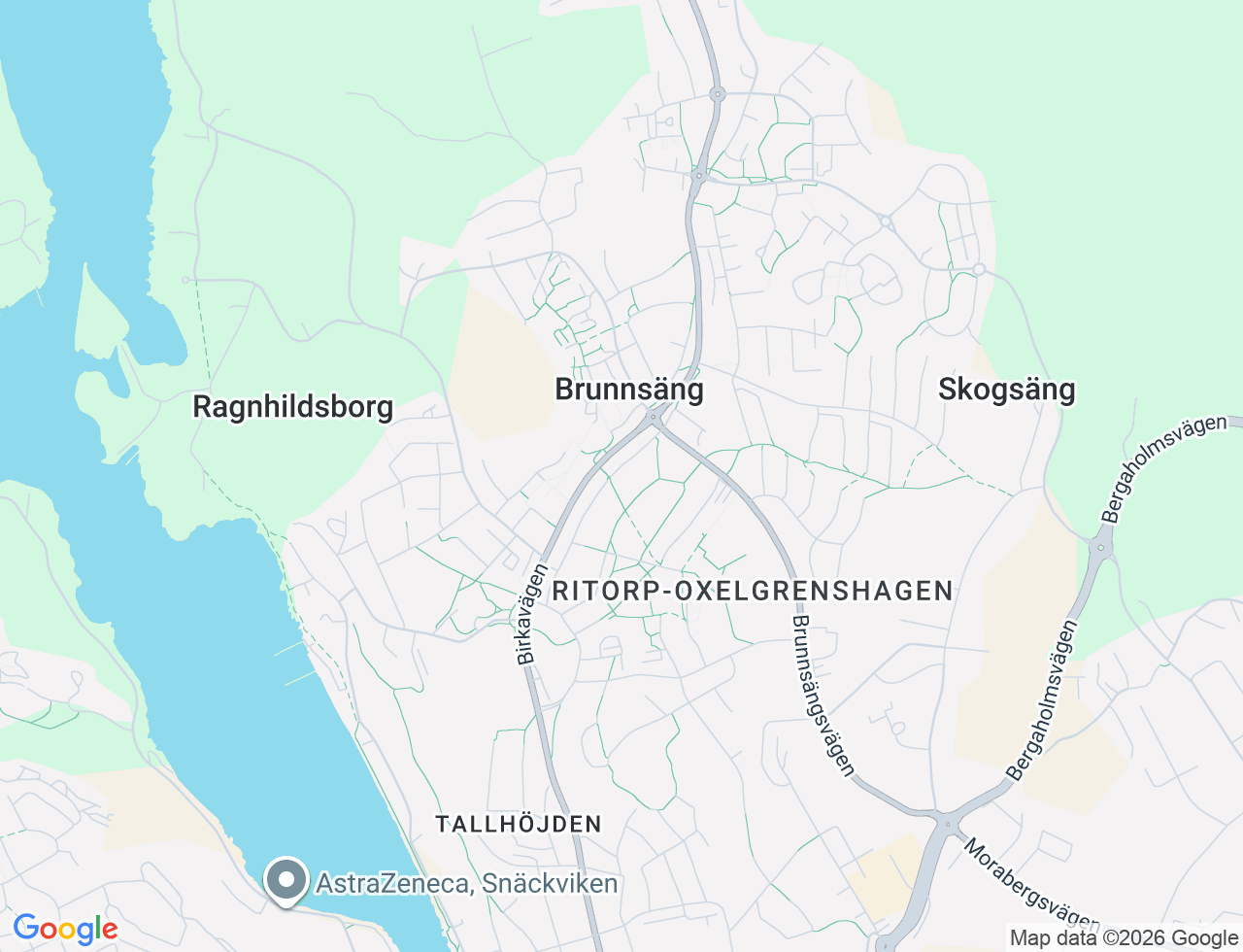 Karta över Brunnsängsvägen 4 i 48 Södertälje