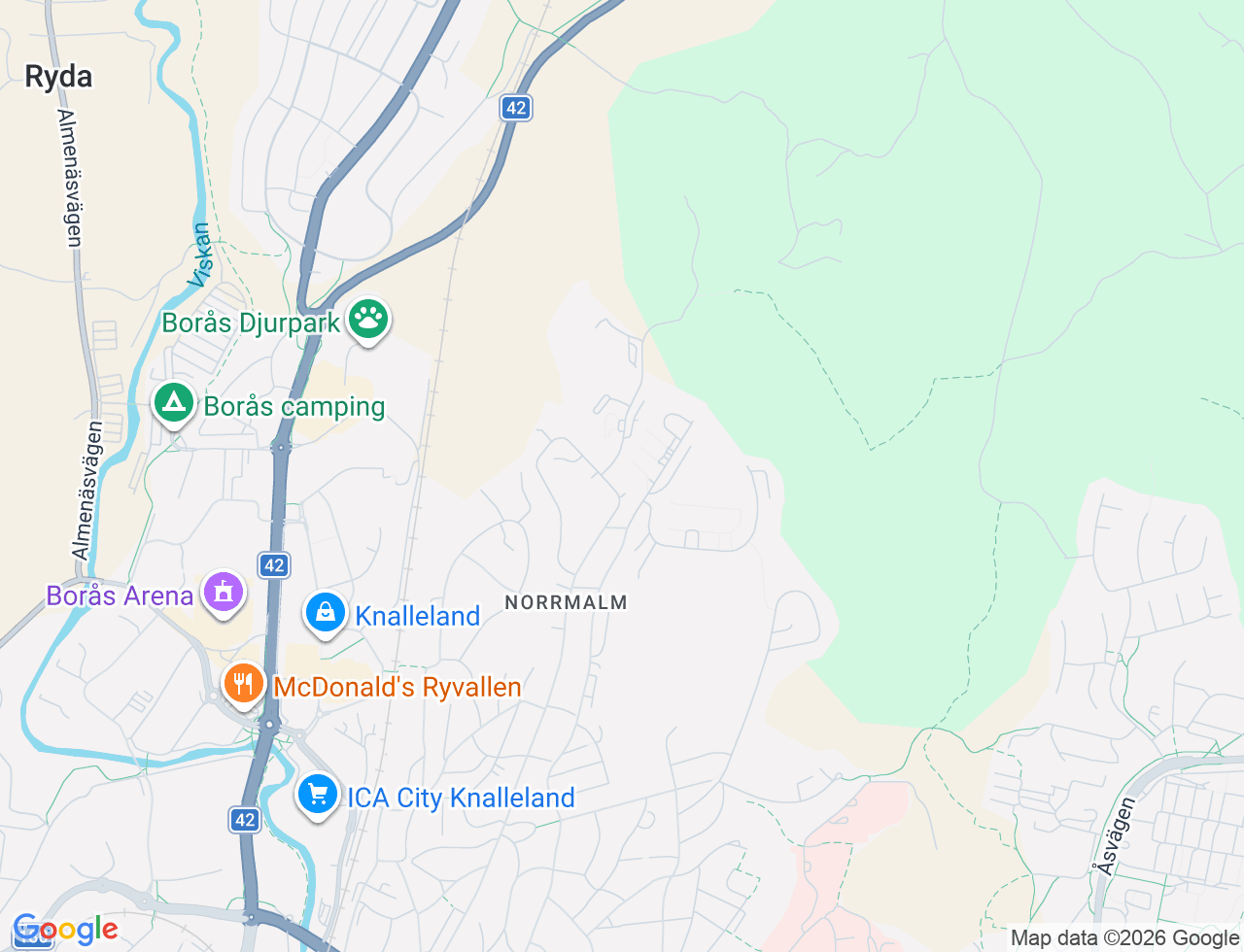 Karta över Döbelnsgatan 104B i 38 Borås
