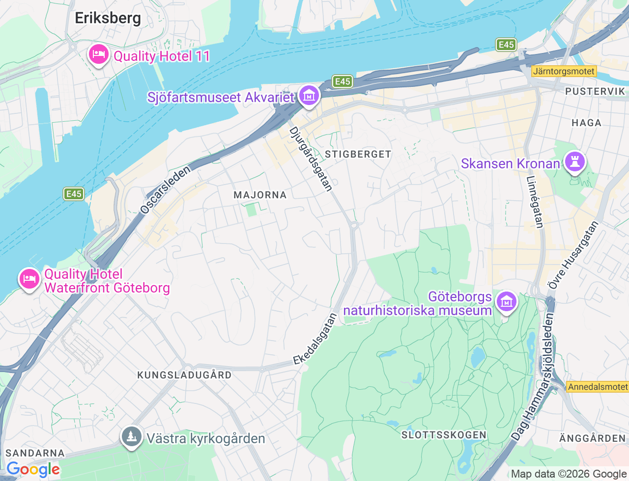 Karta över Dahlströmsgatan 12 i 65 Göteborg