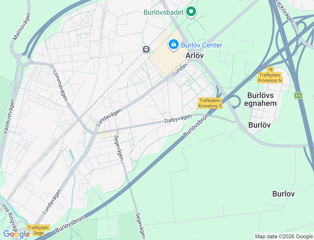 Karta över Dalbyvägen 36b i 34 Arlöv