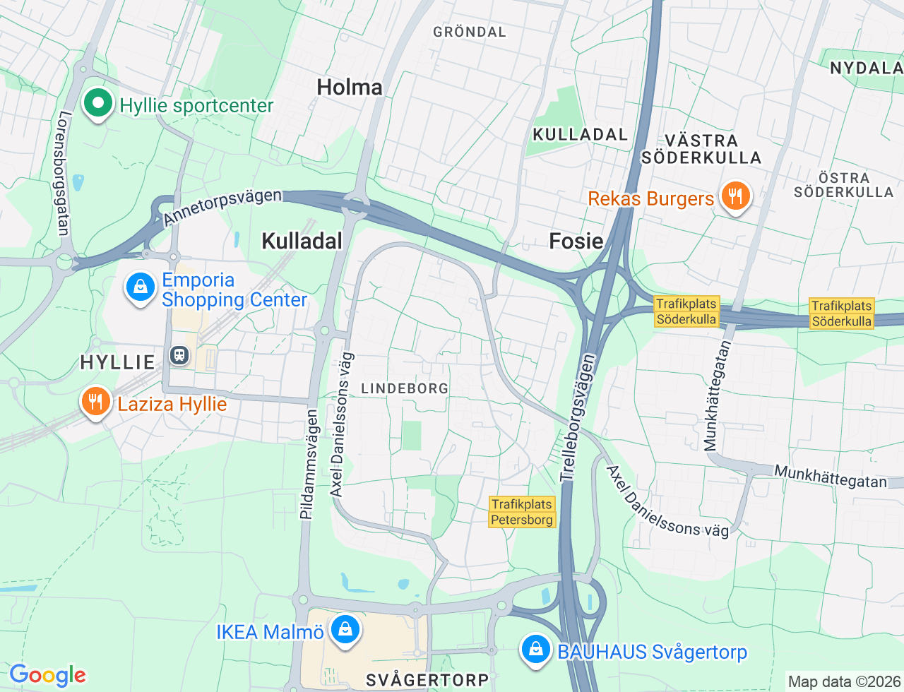 Karta över Dirigentgatan 3 i 85 Malmö