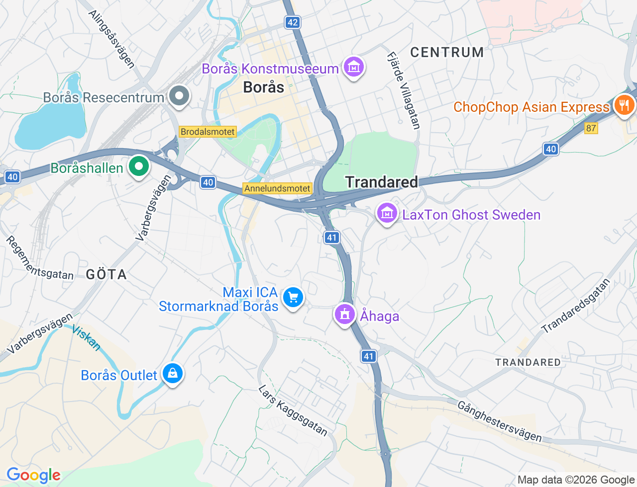 Karta över Elinsdalsgatan 6 i 33 Borås