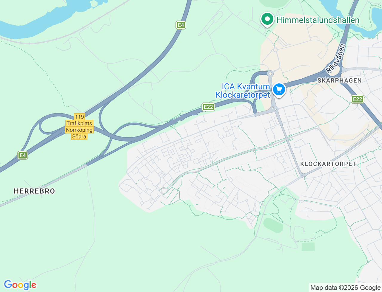 Karta över Emil Hedelius gata 65 i 76 Norrköping